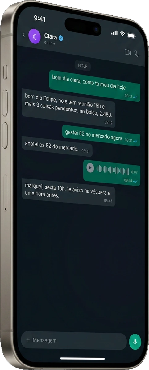 Clara no WhatsApp